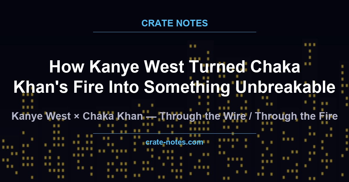 Kanye West sampling Chaka Khan - CRATE NOTES crate digging blog
